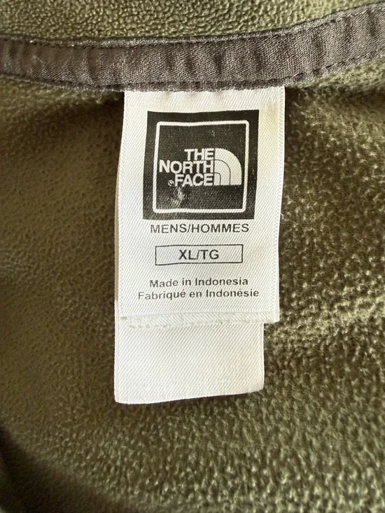 The North Face Men's Olive & Gray TKA 100 1/4-Zip Fleece Pullover Gorpcore - Picture 3 of 6